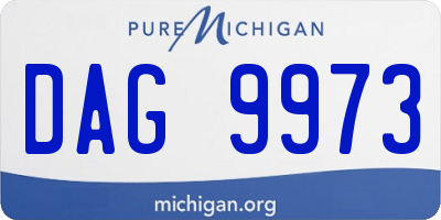 MI license plate DAG9973