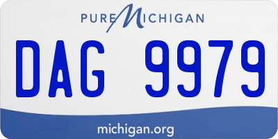 MI license plate DAG9979