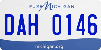 MI license plate DAH0146