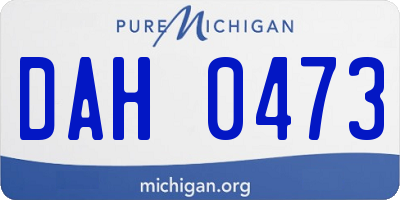MI license plate DAH0473