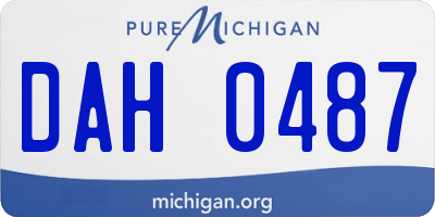 MI license plate DAH0487