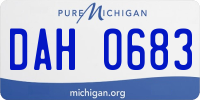 MI license plate DAH0683