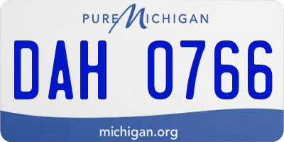 MI license plate DAH0766