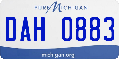 MI license plate DAH0883