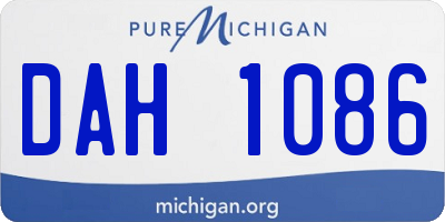 MI license plate DAH1086