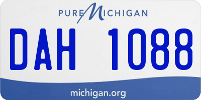 MI license plate DAH1088