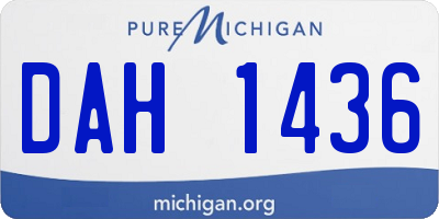MI license plate DAH1436