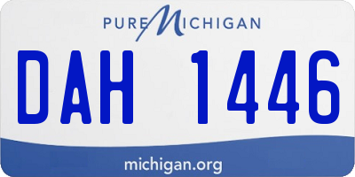 MI license plate DAH1446