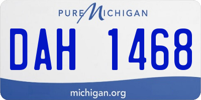 MI license plate DAH1468