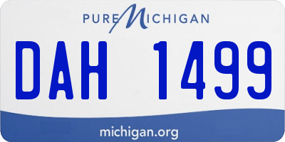MI license plate DAH1499