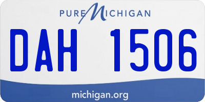 MI license plate DAH1506
