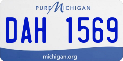MI license plate DAH1569