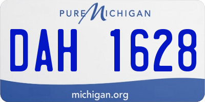 MI license plate DAH1628