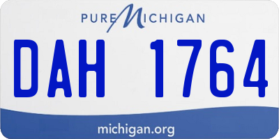 MI license plate DAH1764
