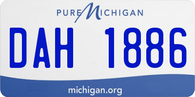 MI license plate DAH1886