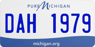 MI license plate DAH1979