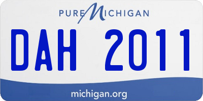 MI license plate DAH2011