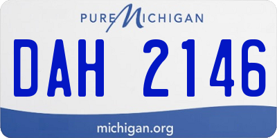 MI license plate DAH2146