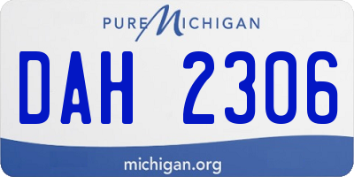 MI license plate DAH2306