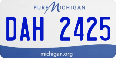MI license plate DAH2425