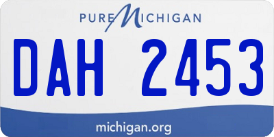 MI license plate DAH2453