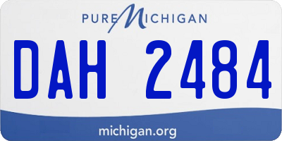 MI license plate DAH2484