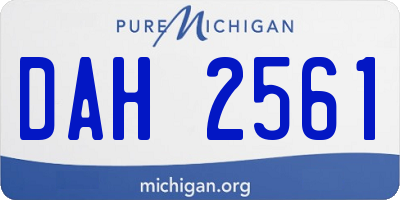 MI license plate DAH2561
