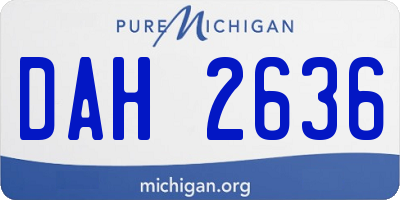 MI license plate DAH2636