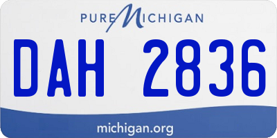 MI license plate DAH2836