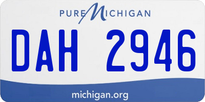 MI license plate DAH2946