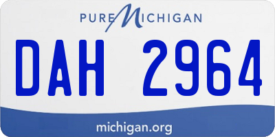 MI license plate DAH2964