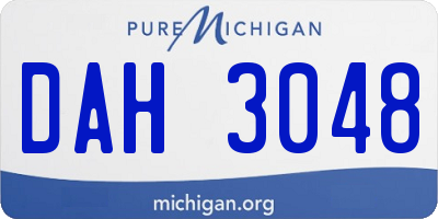 MI license plate DAH3048