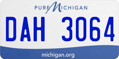 MI license plate DAH3064