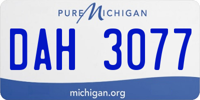 MI license plate DAH3077