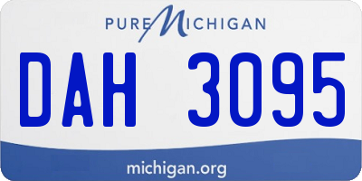 MI license plate DAH3095