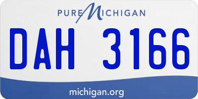 MI license plate DAH3166