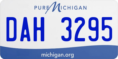 MI license plate DAH3295