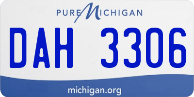MI license plate DAH3306