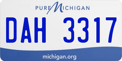 MI license plate DAH3317