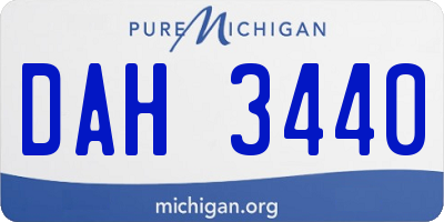 MI license plate DAH3440