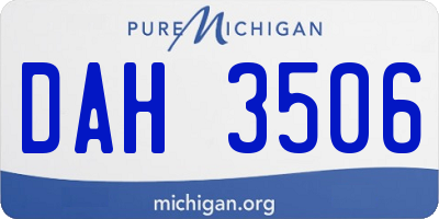 MI license plate DAH3506