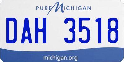 MI license plate DAH3518
