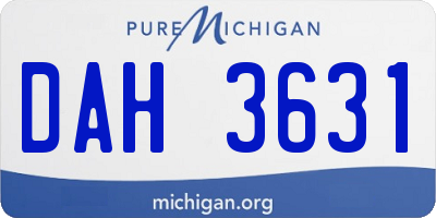 MI license plate DAH3631
