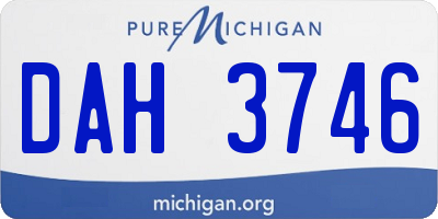 MI license plate DAH3746