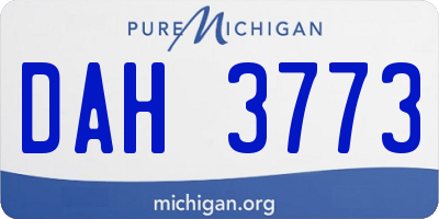 MI license plate DAH3773