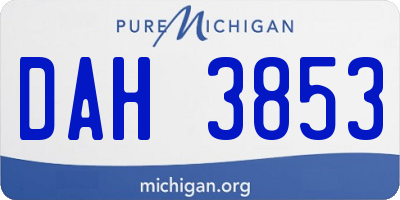MI license plate DAH3853