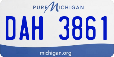MI license plate DAH3861