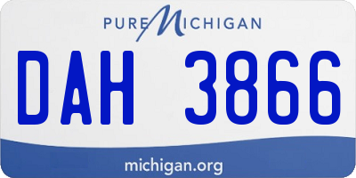 MI license plate DAH3866