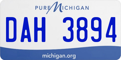 MI license plate DAH3894