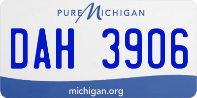 MI license plate DAH3906